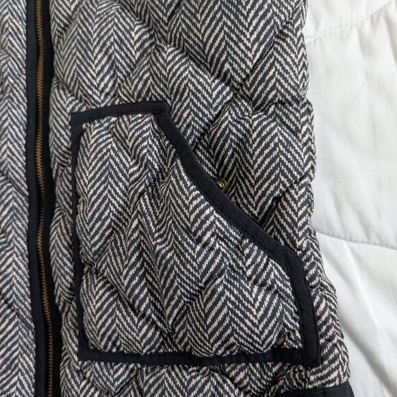J. Crew Vest Women's XS Gray Excursion Quilted Puffer in Herringbone Full-Zip - Picture 14 of 16